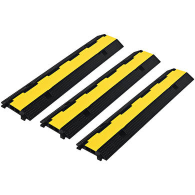 Rubber Cable Protectors, 2 Channel Hose Cable Protector, 22000Lbs Load Capacity (3 Pack)