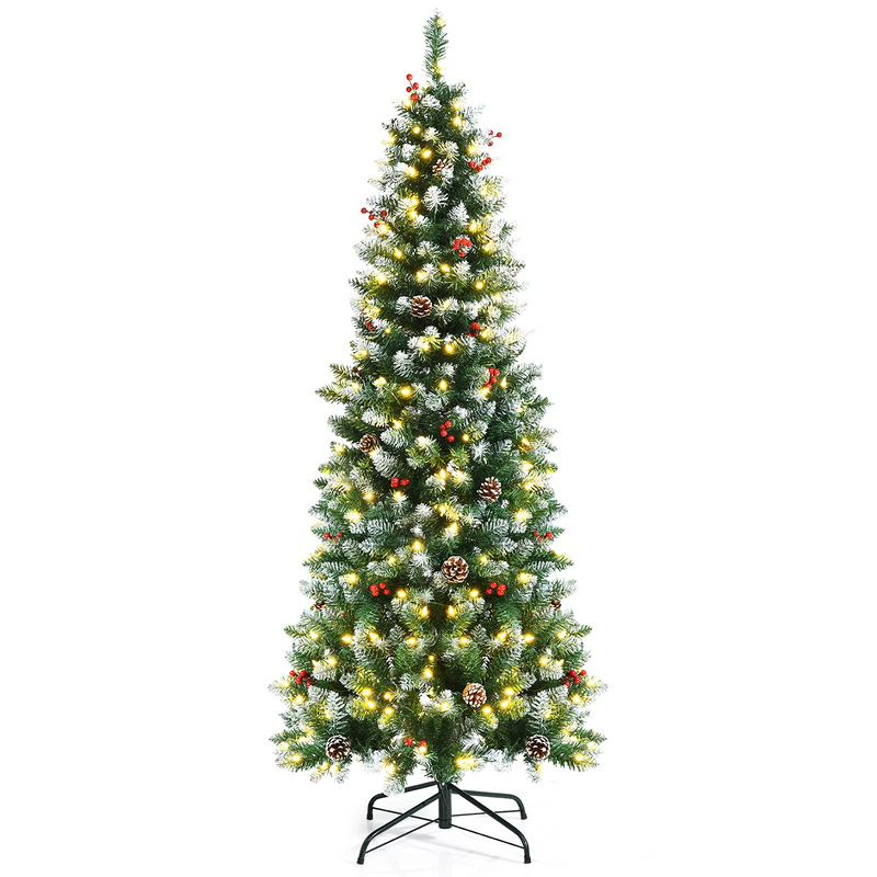 Load image into Gallery viewer, Snow Flocked Artificial Hinged Xmas Tree
