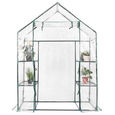 Goplus Greenhouse, 3 Tier Walk-in Green House with Roll up Zippered Door for Indoor Outdoor Use - GoplusUS