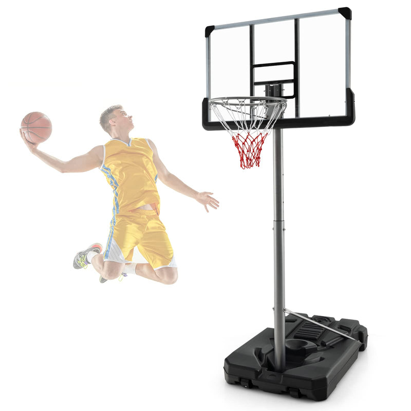 Load image into Gallery viewer, Goplus Portable Basketball Hoop Outdoor, 64&quot;-79&quot; Poolside Basketball Goal Height Adjustable
