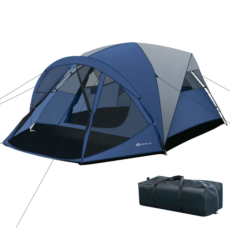 Load image into Gallery viewer, Goplus 6 Person Camping Tent, Portable Camping Dome Tent with Screen Room Porch - GoplusUS
