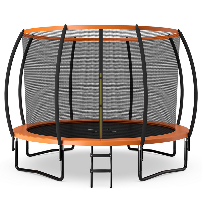 Load image into Gallery viewer, Goplus Recreational Trampolines 8FT 10FT 12FT, 400LBS Bearing Outdoor Trampoline with Enclosure - GoplusUS
