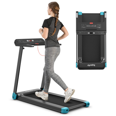 Goplus Folding Treadmill, Compact Superfit Treadmill with APP Control, Blue Tooth Speaker - GoplusUS