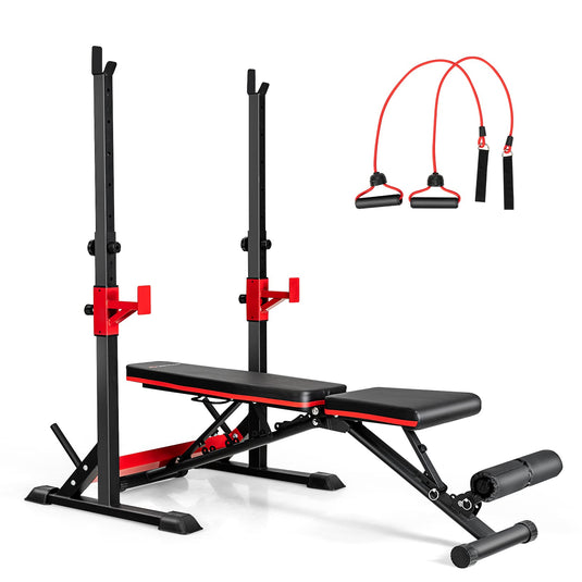 Goplus Adjustable Olympic Weight Bench Press Set - GoplusUS