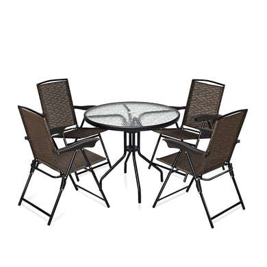Goplus 5-Piece Bistro Set Outdoor Patio Furniture - GoplusUS