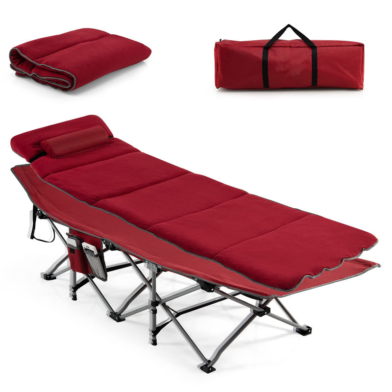 Load image into Gallery viewer, Goplus Camping Cot, Folding Camping Cot with Mattress, Pillow - GoplusUS
