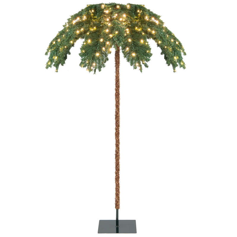 Load image into Gallery viewer, Goplus 6ft Pre-Lit Christmas Tree, Artificial Xmas Palm Tree W/ 250 Warm-White LED Lights - GoplusUS
