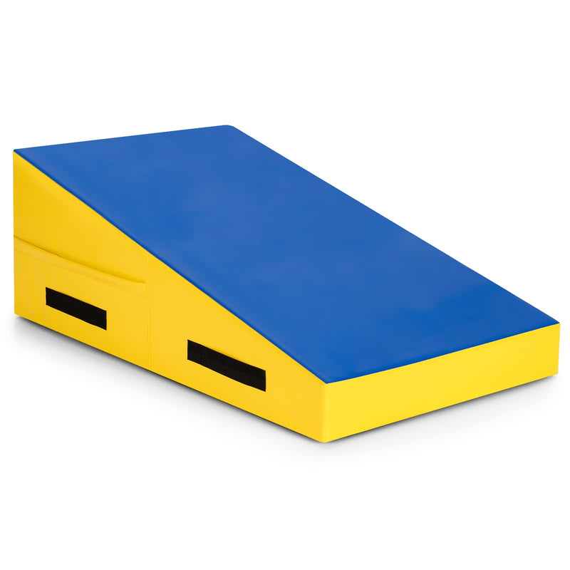Load image into Gallery viewer, Goplus Gymnastics Mat, Incline Wedge Ramp w/Carrying Handles for Tumbling Aerobic Exercise Home and Gym
