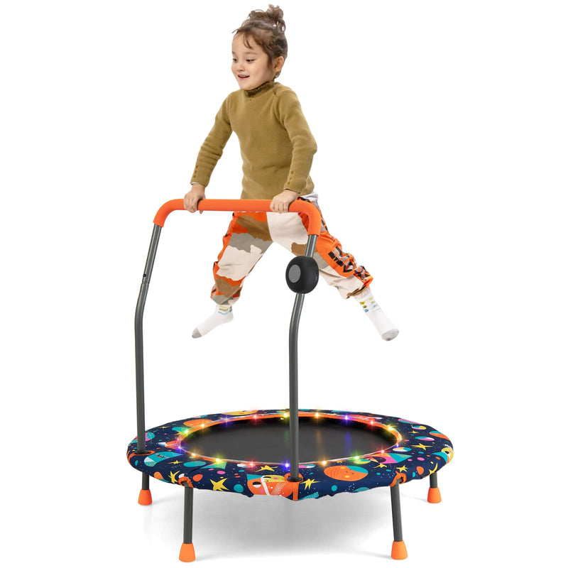 Load image into Gallery viewer, Goplus 36&quot; Trampoline for Kids, Mini Toddler Trampoline with LED Lights, Bluetooth Speaker - GoplusUS
