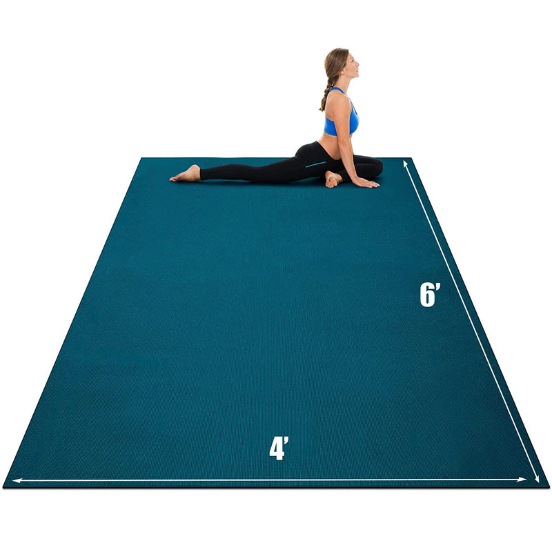 Load image into Gallery viewer, Large Yoga Mat, 7&#39; x 5&#39; x 8mm and 6&#39; x 4&#39; x 8mm with Straps - GoplusUS
