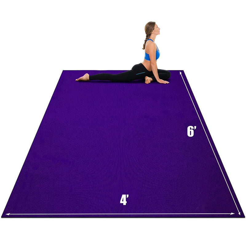 Load image into Gallery viewer, Large Yoga Mat, 7&#39; x 5&#39; x 8mm and 6&#39; x 4&#39; x 8mm with Straps - GoplusUS
