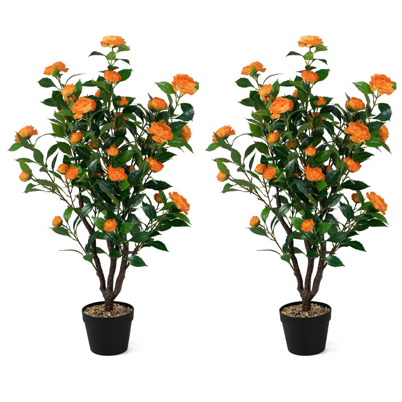 Load image into Gallery viewer, 40&quot; Artificial Camellia Tree - Goplus
