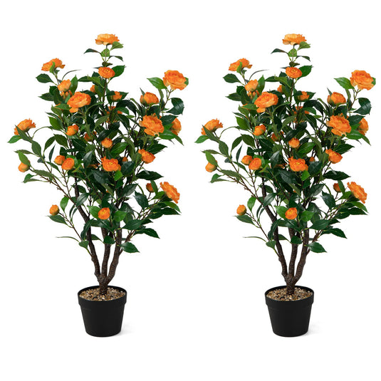 40" Artificial Camellia Tree - Goplus