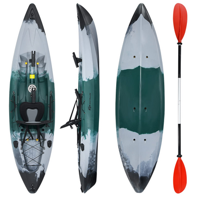 Goplus Sit-on-Top Fishing Kayaks for Adults, 9.7 FT One Person Recreational Touring Kayak - GoplusUS