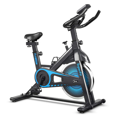 Goplus Indoor Cycling Bike, Silent Belt Drive Exercise Bike with Steel Flywheel, Phone Holder - GoplusUS