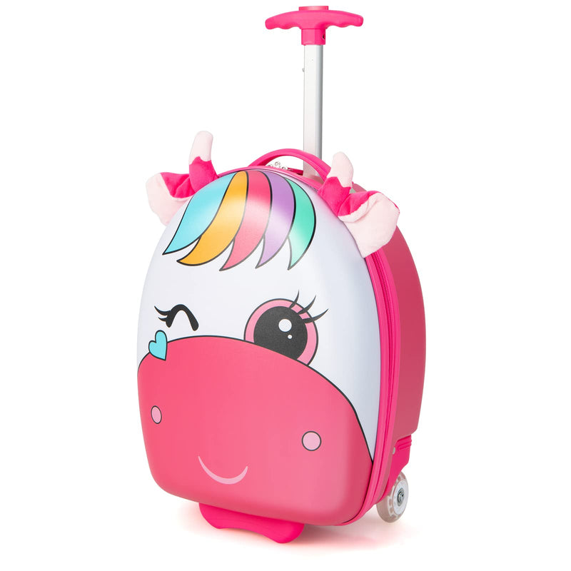 Load image into Gallery viewer, Goplus Kids Luggage, 16闂傚倸鍊搁崐鎼佸磹閻戣姤鍤勯柛顐ｆ礀绾惧鏌曟繛鐐珔缁炬儳娼￠弻锛勪沪鐠囨彃濮堕梺杞扮閸婂綊濡甸崟顔剧杸闁规崘娉涢。娲⒑缂佹ɑ灏伴柛銊ユ健瀵顓奸崱妯侯潯闂佺粯顨呴悧婊兾熼崒娑氱瘈?Carry on Cuitcase with LED Wheels, Waterproof Hard Shell, Lightweight Rolling Luggage for Travel - GoplusUS
