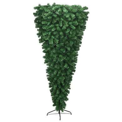 Goplus 7FT Upside Down Tree, Artificial Christmas Tree with Metal Stand - GoplusUS