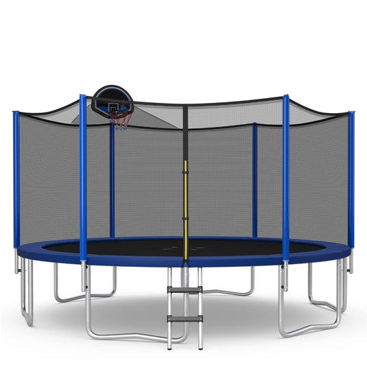 Goplus Outdoor Trampoline, 12FT/ 14FT/ 15FT/ 16FT ASTM Approved Trampoline