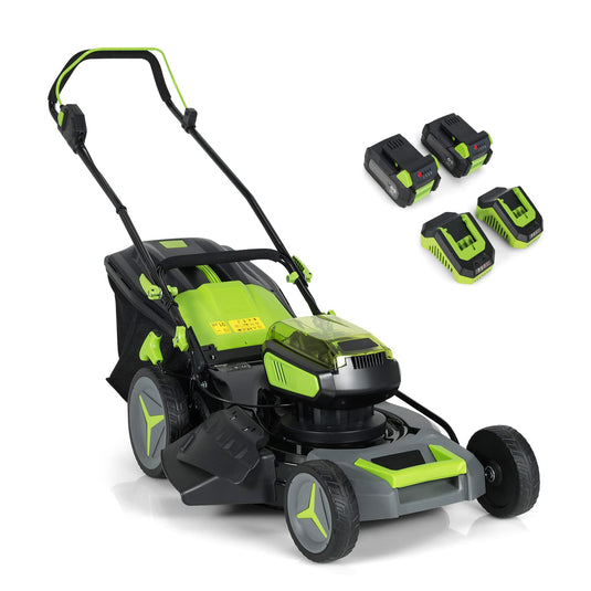 Goplus Cordless Lawn Mower, 18 Inch Electric Push Mower - GoplusUS
