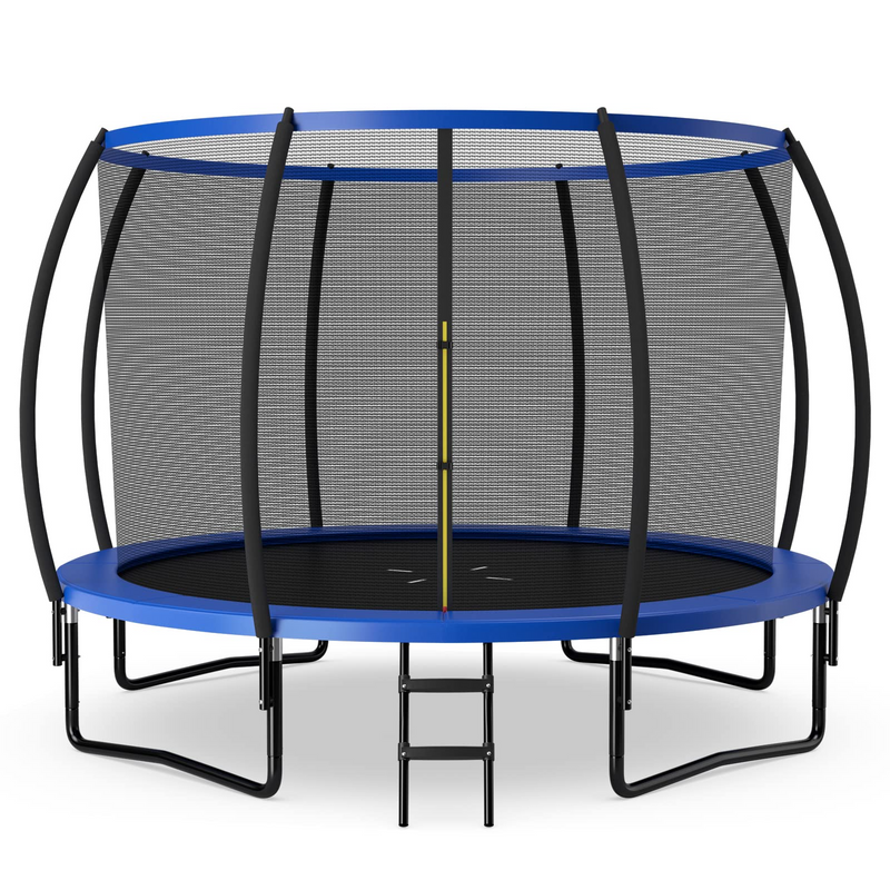 Load image into Gallery viewer, Goplus Recreational Trampolines 8FT 10FT 12FT, 400LBS Bearing Outdoor Trampoline with Enclosure - GoplusUS
