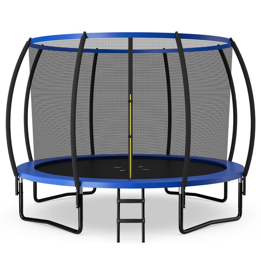 Goplus Recreational Trampolines 8FT 10FT 12FT, 400LBS Bearing Outdoor Trampoline with Enclosure - GoplusUS