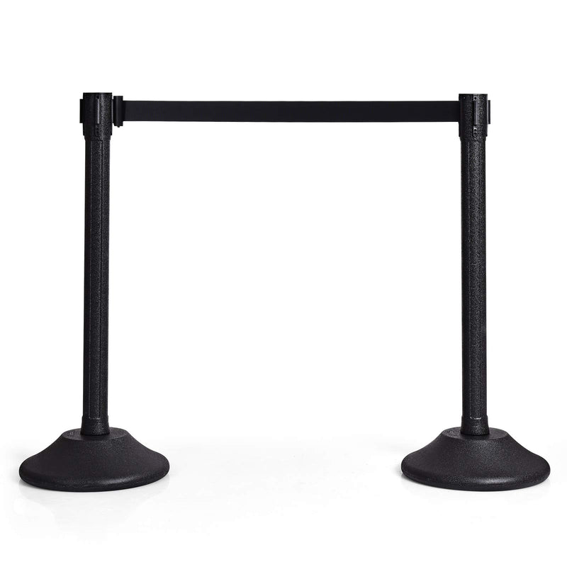Load image into Gallery viewer, 2Pcs Stanchion Post, Crowd Control Rope Barrier with 6.3 Foot Retractable Belt - GoplusUS
