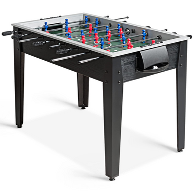 Goplus 48'' Foosball Table, Wooden Soccer Games Table w/ 2 Footballs, 2 Cup Holders - GoplusUS