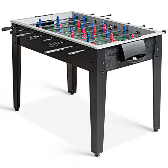Goplus 48'' Foosball Table, Wooden Soccer Games Table w/ 2 Footballs, 2 Cup Holders - GoplusUS