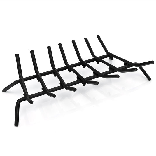 Goplus 31 Inch Fireplace Log Grate, Heavy Duty Steel Fireplace Log Holder with 3/4 Wide Solid Bars for Outdoor Kindling Tools Pit - GoplusUS