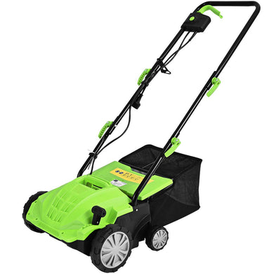 Goplus 2-in-1 Lawn Dethatcher 12Amp, 3 Level Depth Adjustable Weeder - GoplusUS
