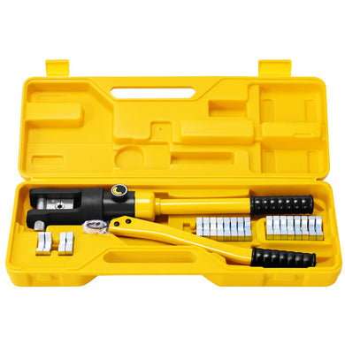 Goplus 16 Ton Hydraulic Wire Crimper Battery Cable Lug Terminal Crimping Tool w/ 11 Dies - GoplusUS