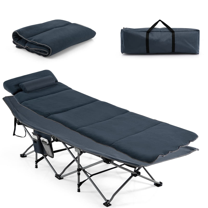 Load image into Gallery viewer, Goplus Camping Cot, Folding Camping Cot with Mattress, Pillow - GoplusUS
