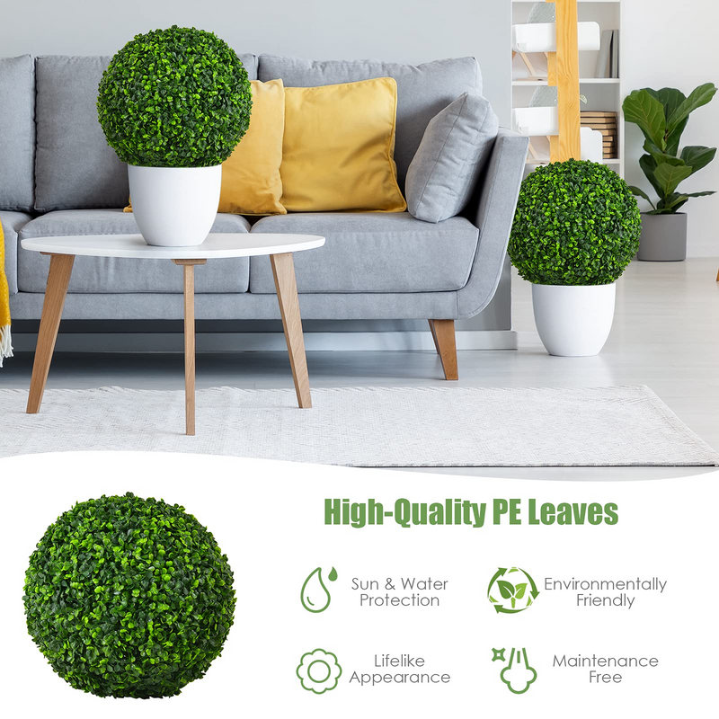 Load image into Gallery viewer, Goplus 2 PCS 15.7 Inch Artificial Boxwood Topiary Balls - GoplusUS
