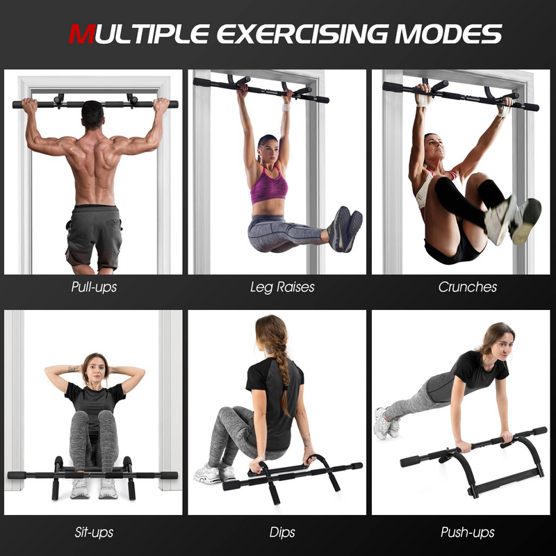 Load image into Gallery viewer, Goplus Pull Up Bar for Doorway, Multi-Grip Chin Up Bar w/ Foam Grips for Door Frame - GoplusUS
