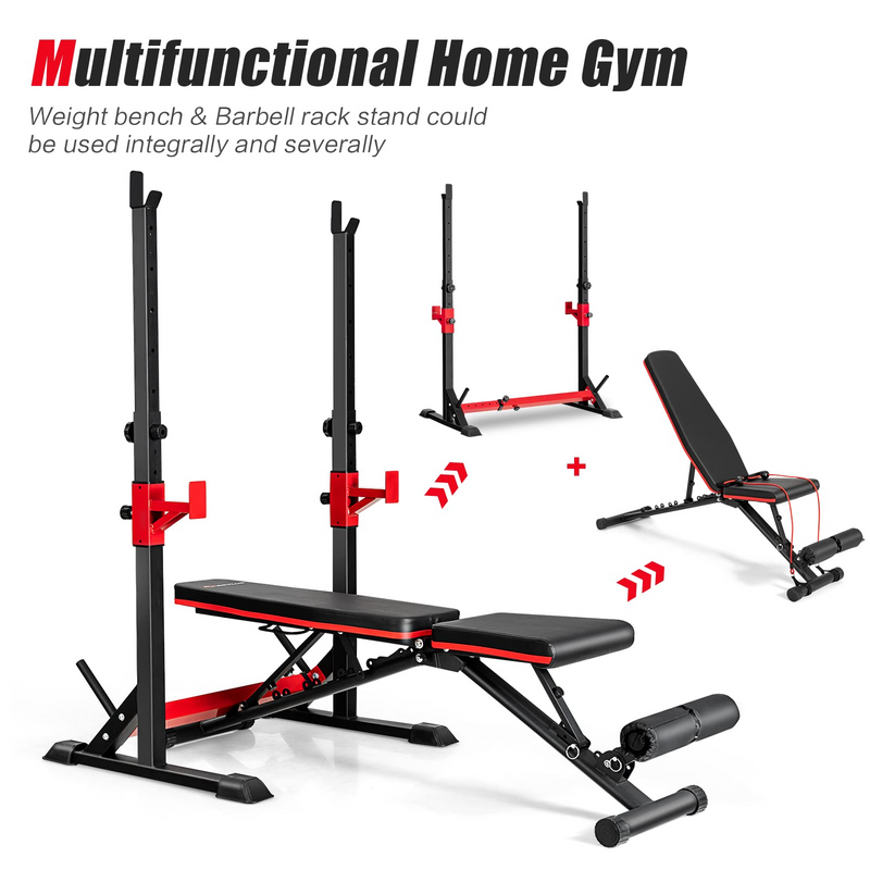 Load image into Gallery viewer, Goplus Adjustable Olympic Weight Bench Press Set - GoplusUS
