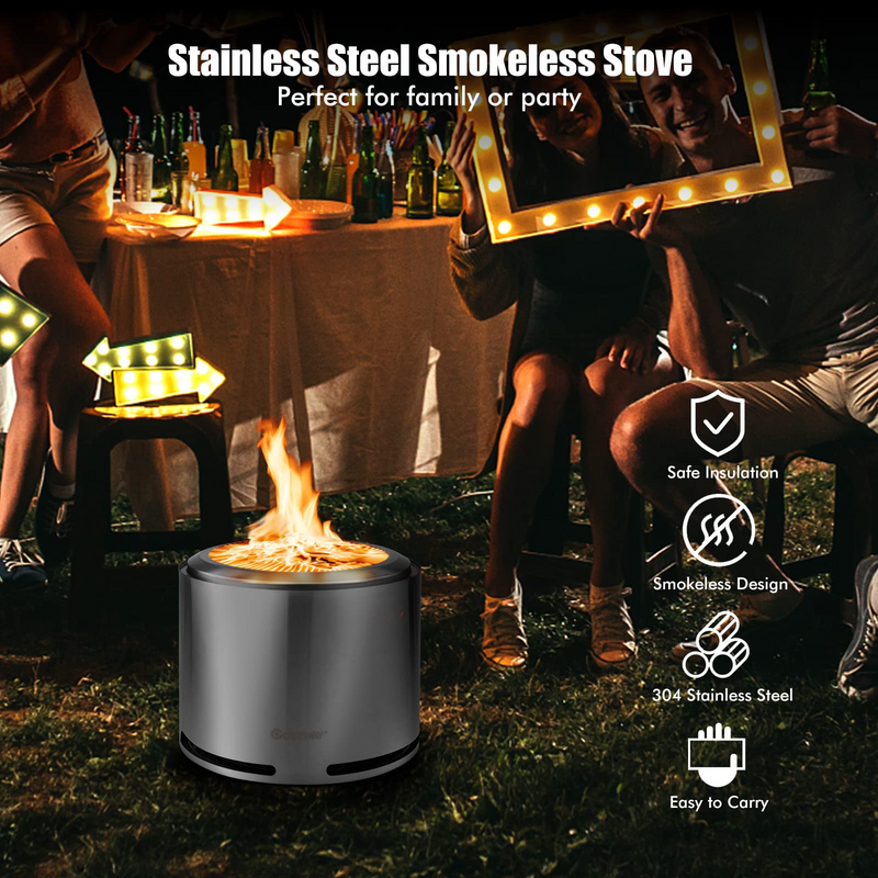 Load image into Gallery viewer, Goplus Smokeless Fire Pit - GoplusUS
