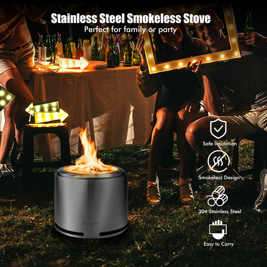 Goplus Smokeless Fire Pit - GoplusUS