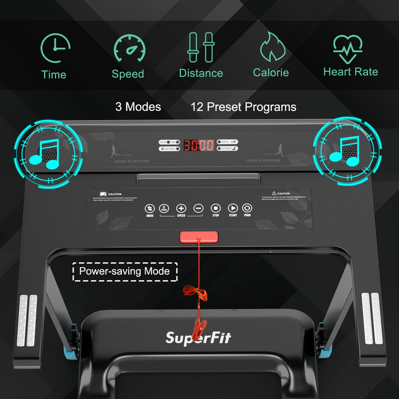 Load image into Gallery viewer, Goplus Folding Treadmill, Compact Superfit Treadmill with APP Control, Blue Tooth Speaker - GoplusUS
