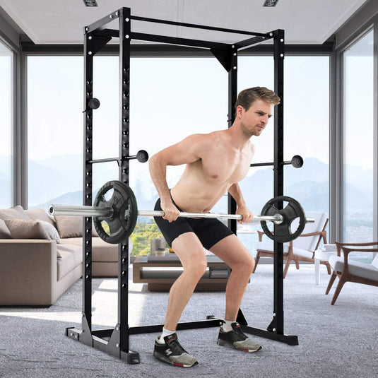 Power Rack Heavy Duty Adjustable Power Cage Multi-Function Fitness Squat Cage for a Complete Home Gym