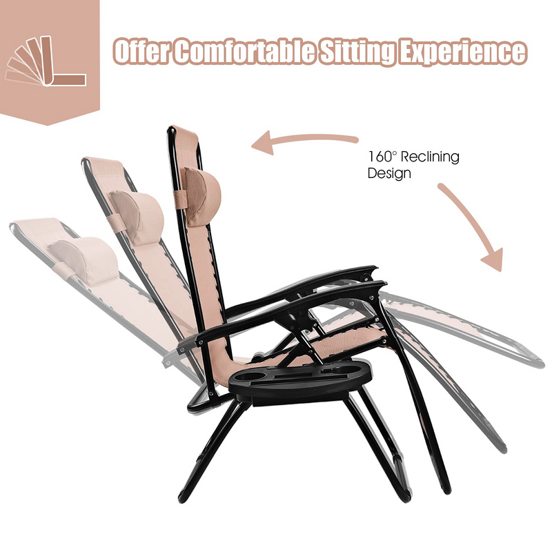 Load image into Gallery viewer, Goplus Folding Zero Gravity Reclining Lounge Chairs - GoplusUS
