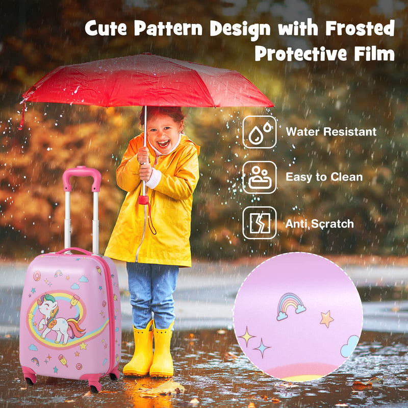 Load image into Gallery viewer, Goplus 2PC Kids Luggage, 12&quot; &amp; 16&quot; Kids Carry On Luggage Set, Lightweight Spinner Suitcases for Boys and Girls - GoplusUS
