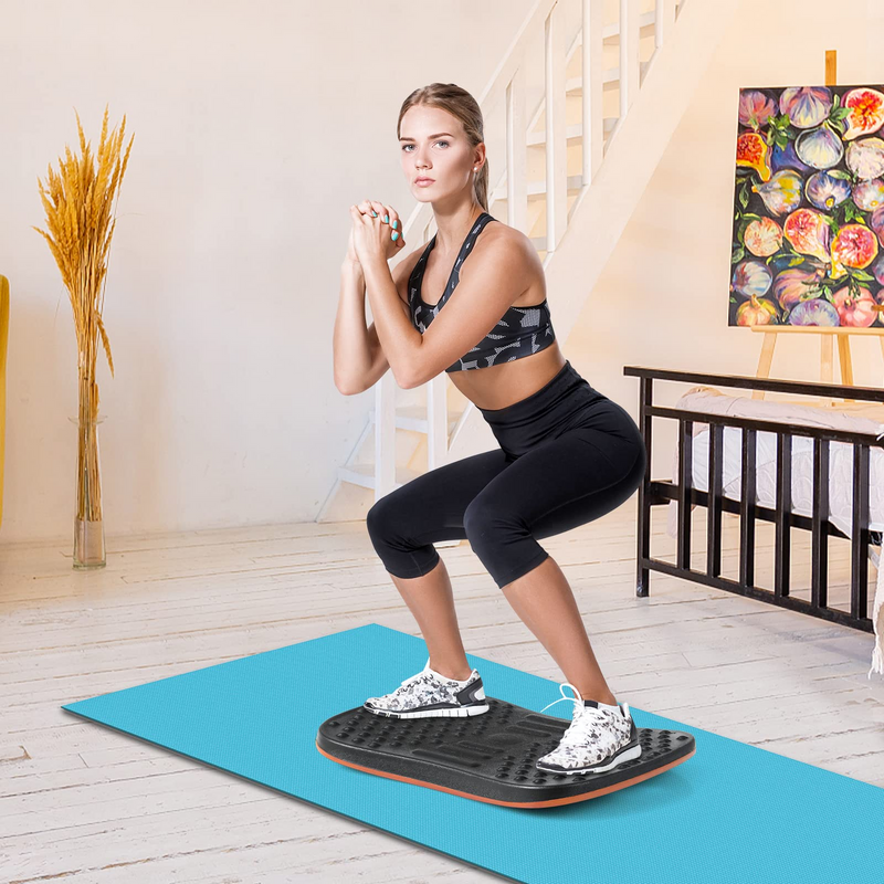 Load image into Gallery viewer, Goplus Standing Desk Wooden Balance Board, 360 Rotation Anti Fatigue Mat Wobble Board with 138 Massage Points &amp; Anti-Slip Base - GoplusUS
