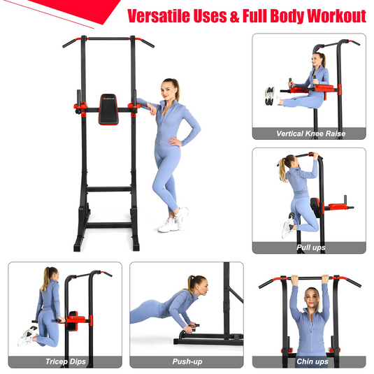 Goplus Power Tower Pull Up Bar Dip Station - GoplusUS