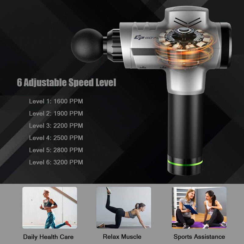 Load image into Gallery viewer, Goplus Massage Gun, Handheld Percussion Deep Tissue Massager - GoplusUS
