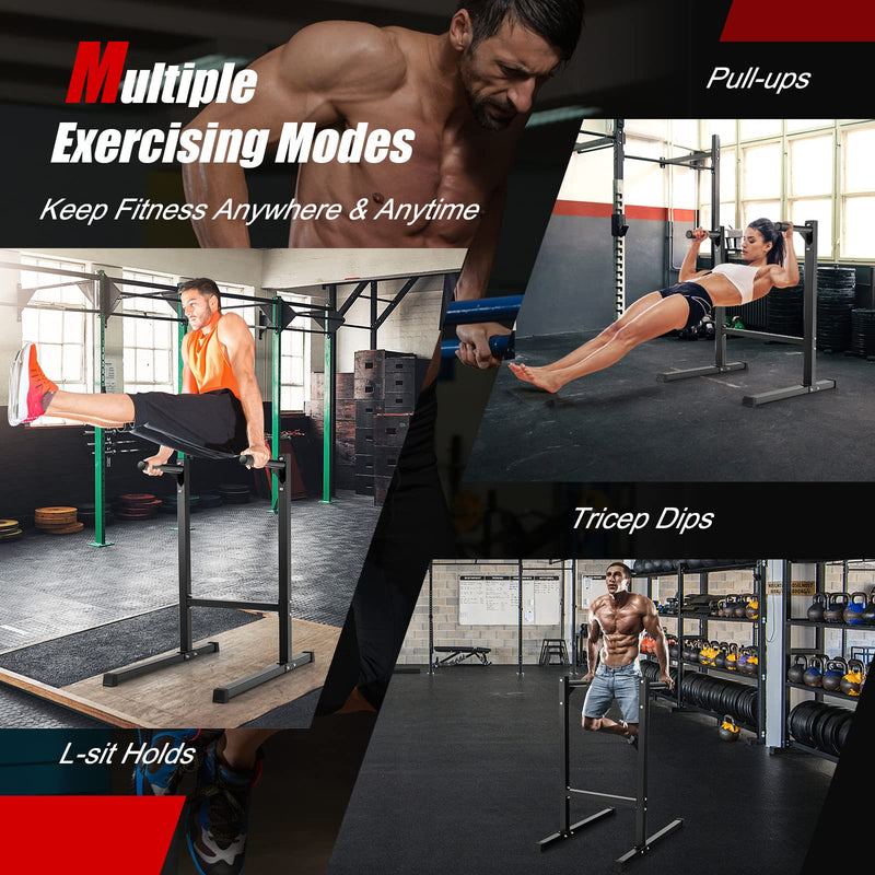 Load image into Gallery viewer, Goplus Multifunctional Dip Stand Dip Station, 600 LBS Capacity Heavy Duty Dip Bar Push Up Bar
