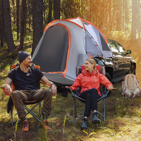 Goplus Truck Bed Tent, Waterproof PU2000mm Pickup Truck Tent for 2 Person with Removable Rainfly - GoplusUS