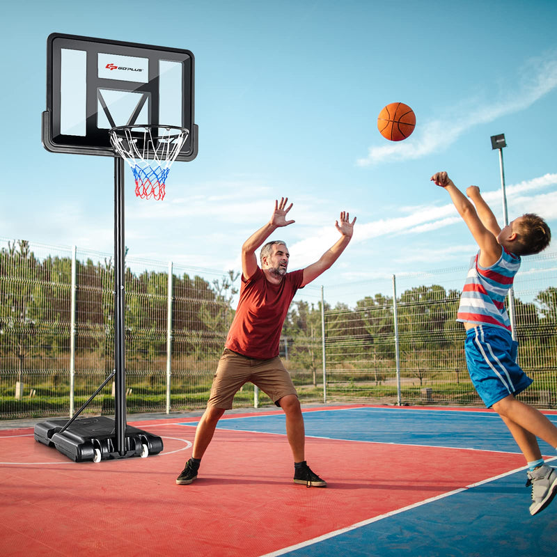 Load image into Gallery viewer, Goplus Portable Basketball Hoop Outdoor, 4.5FT-10FT Height Adjustable Basketball Goal System - GoplusUS
