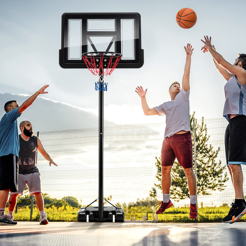 Load image into Gallery viewer, Goplus Portable Basketball Hoop Outdoor, 4.25-10FT 12-Level Height Adjustable Basketball Goal System - GoplusUS
