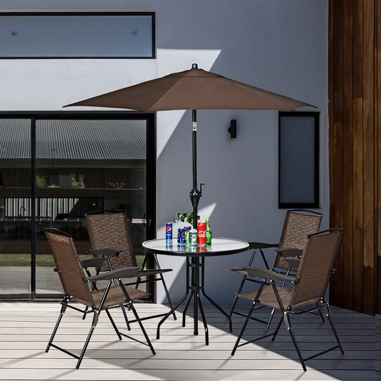 Goplus 5-Piece Bistro Set Outdoor Patio Furniture - GoplusUS