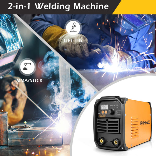 MMA/TIG 200 Stick Welder, 110V/220V Hot Start ARC Welding Machine - GoplusUS